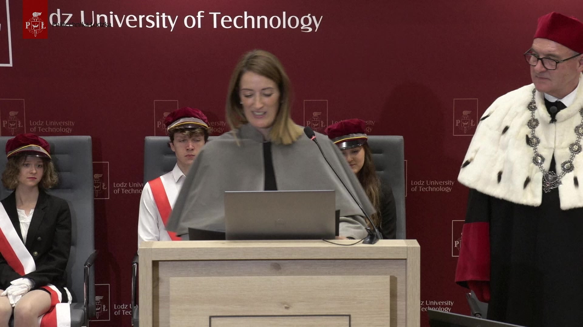 Official visit by Roberta METSOLA, EP President, to Łódz (Poland) - Honorary doctorate ceremony at Łódz University of Technology: acceptance speech by Roberta METSOLA, EP President
